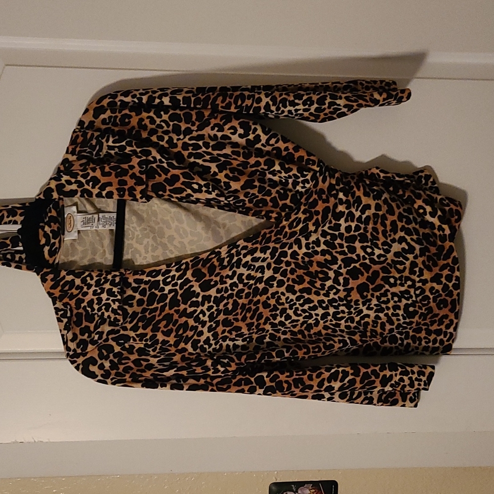 Talbots Long Sleeve Wrap Front Top